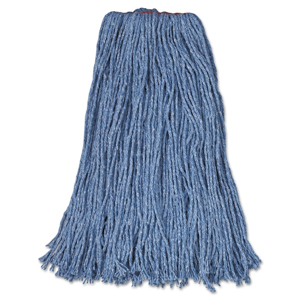 Rubbermaid Commercial 1 in Cut-End Wet Mop, Blue, Cotton/Synthetic, PK12, FGF51800BL00 FGF51800BL00 - main